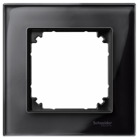 Рамка стекло Schneider Merten M-Elegance 1-я. «Черный оникс», MTN404103