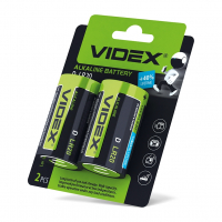Батарейки щелочные Videx LR20/D 2pcs упак BLISTER CARD блистер 2шт. LR2O/D 2pcs BC