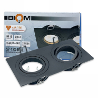 Светильник точечный Biom под 2 led лампы MR16/GU5.3 без лампы встраиваемый квадрат черный SP-11S-B-AL