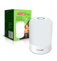 Настольная LED лампа аккумуляторная Eurolamp 2.5W 1200mAh 2800-6500К белая NL-2.5W