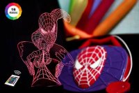 3D светильник "Человек-паук" с пультом+адаптер+батарейки (3ААА) 05-014