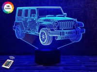 3D светильник "Автомобиль 22" с пультом+адаптер+батарейки (3ААА) 08-063