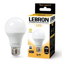 Світлодіодна лампа Lebron L-A60 10W Е27 4100K з микрохвильовим датчиком руху 11-11-84