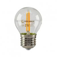 LED лампа Velmax V-FILAMENT-G45 2W E27 2700K 21-41-30