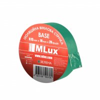 Виниловая изолента MLux BASE 19ммх20ярд Зеленая (152000009)