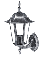 Светильник садово-парковый Delux PALACE A001 Е27 черный-серебро 90011333