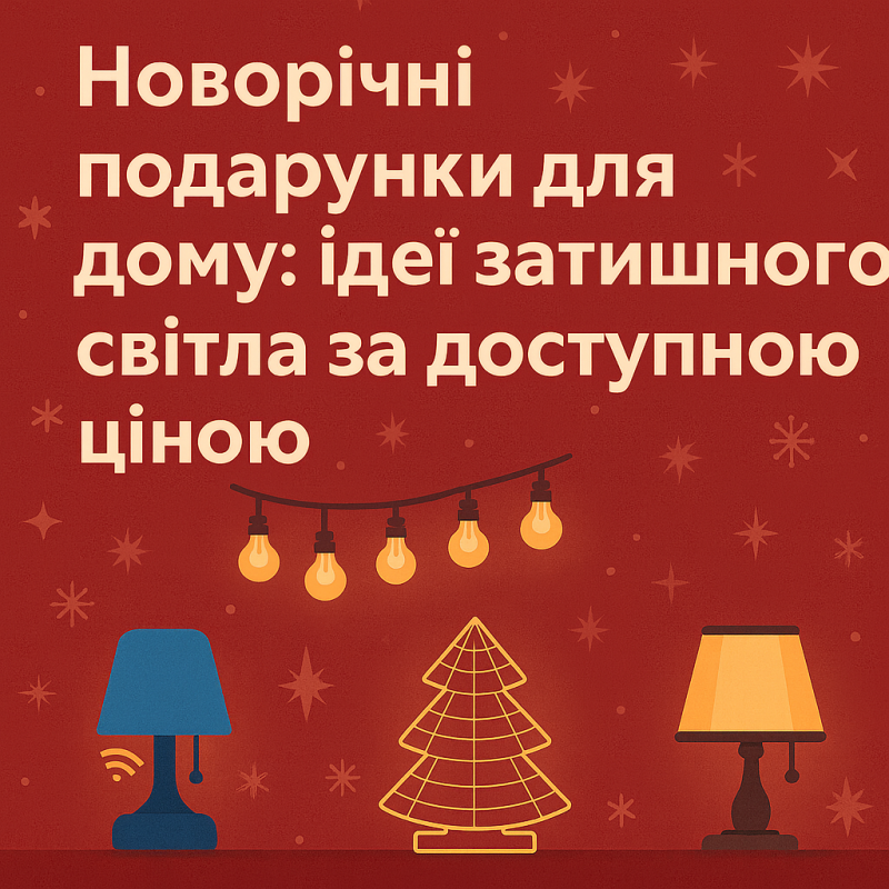 Новорічні подарунки для дому: ідеї затишного світла за доступною ціною
