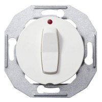 Кнопочный переключатель с подсветкой Schneider RENOVA белый, WDE011004