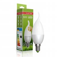 LED лампа свеча на ветру Euroelectric CW 6W E14 4000K LED-CW-06144(EE)