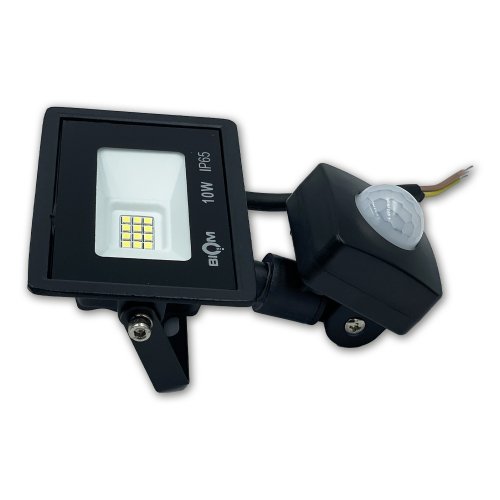 LED прожектор Biom 10W 6200К IP65 220V с датчиком движения S6-SMD-10-Slim+Sensor 24500