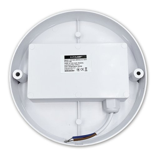 LED світильник Eurolamp накладний круглий ЖКГ G7 8W 5000K з датчиком руху LED-NLR-08/50(sensor)(G7)