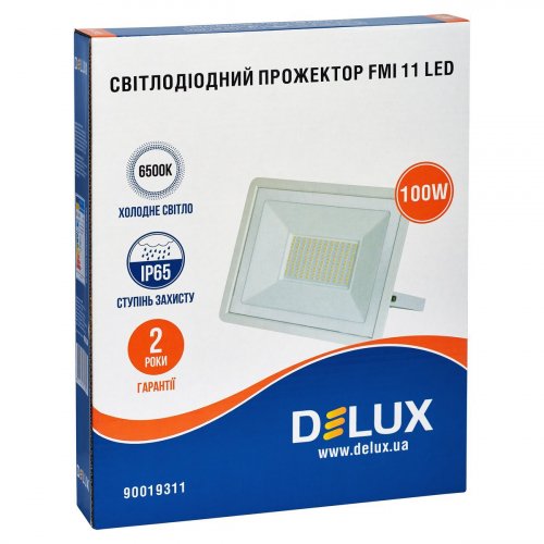 Світлодіодний LED прожектор Delux FMI 11 100W 6500К IP65 білий 90019311