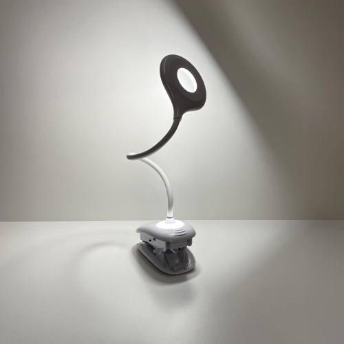 Настільна LED лампа акумуляторна Lebron L-TL-L-Clip-46 з нічником 5W 4100К біла 15-13-46