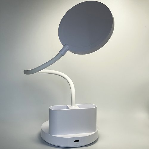 Настольная LED лампа аккумуляторная Lebron L-TL-L-40 5W 4100К гибкая белая 15-13-40