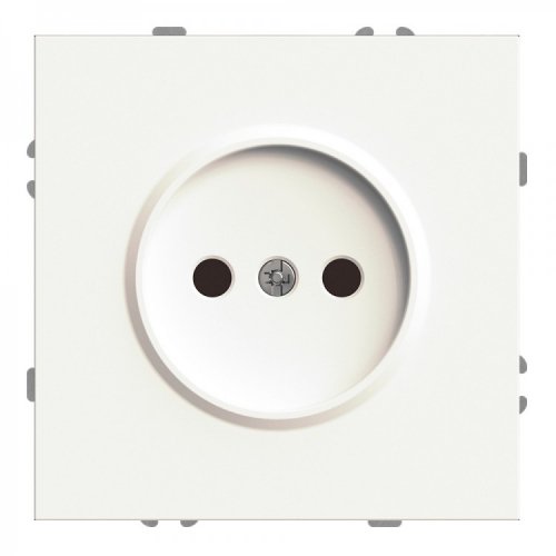 Розетка Ardero ER111-W Soft одинарная без заземления белая 8628