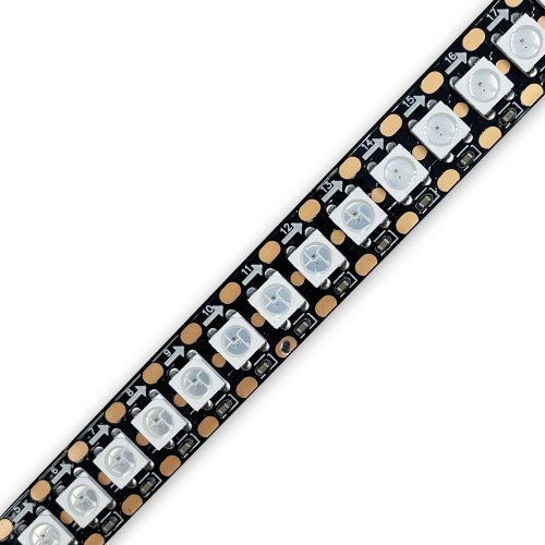 Адресна Smart LED стрічка LT WS2812B SMD5050 Digital RGB 144шт/м 36W/м 5V IP20 чорна 93015