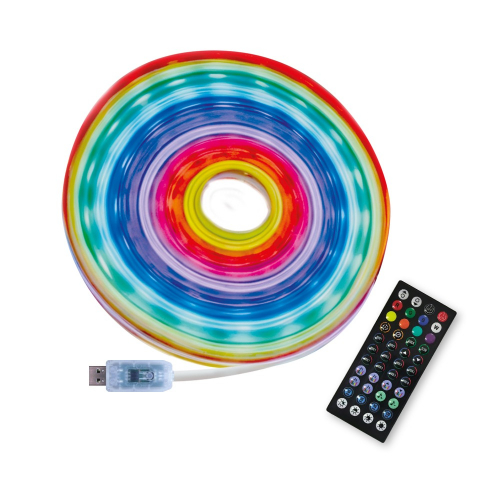 Светодиодный неон ELM LS-10C LED SMD3535 38шт/м 8W/м 5V IP67 8мм USB 5м 19-0018