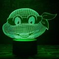 3D світильник "Черепашка ніндзя 1" з пультом+адаптер+батарейки (3ААА) 05-033