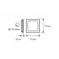 LED cветильник Eurolamp 9W 4000K квадрат LED-DLS-9/4(new)