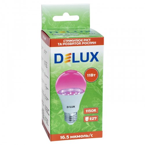 LED фитолампа для растений Delux 10W E27 90023253