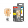 Світлодіодна LED лампа Titanum Filament A60 7W E27 2200K бронза TLFA6007272A