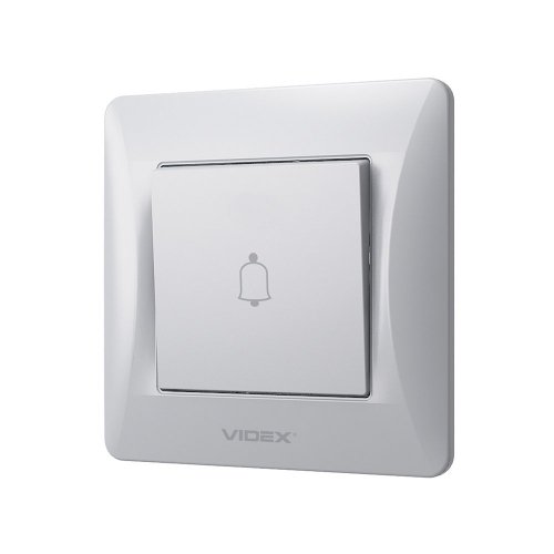 Кнопка дзвінка Videx Binera срібний шовк VF-BNDB1-SS