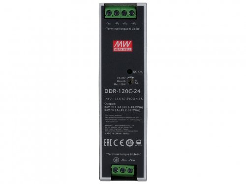 Изолированный DC/DC-преобразователь Mean Well на DIN-рейку 120W 5A 24V DDR-120C-24