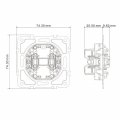 Вимикач Ardero EV122-B Soft двоклавішний прохідний чорний 8697 Вимикач Ardero EV122-B Soft двоклавішний прохідний чорний 8697