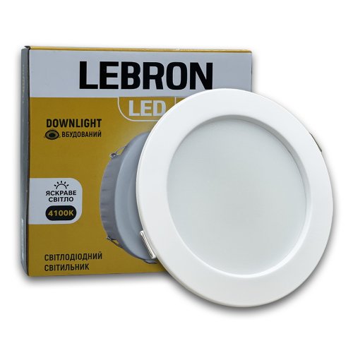 LED cветильник Lebron L-DR-941 9W 4100К круг 12-08-09