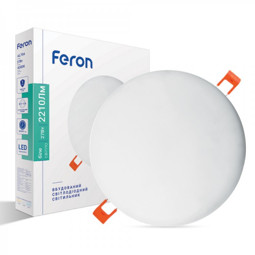 LED cветильник Feron AL704 27W 2210Lm 4000K круг (40073) 6883