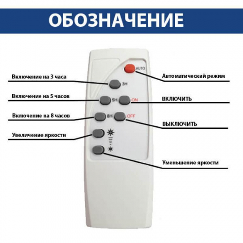 LED прожектор на сонячній батареї VARGO 10W 6500К IP65 V-111873
