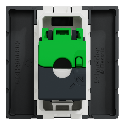 Розетка компьютерная, RJ45, одиночная, кат. 5е UTP, 2-мод., Schneider Unica New NU341154 антрацит