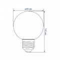 LED лампа Feron LB-381 G80 1W E27 2700K (41675) 7499