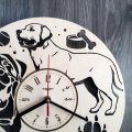 Оригинальные часы настенные из дерева 7Arts Собака - друг человека CL-0217