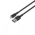 Кабель з'єднувальний зарядний HAVIT USB - Lightning 2.4A 1м силіконовий Black HV-CB306C