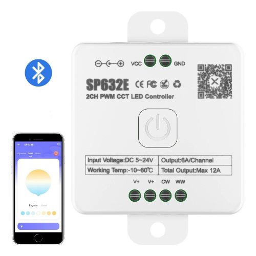 ССТ Контролер LT SP632E Bluetooth 12A 144W 5-24V SP630E 74028