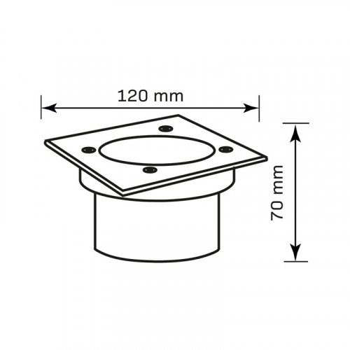 LED cветильник Goldlux Mivo грунтовой 3W 4000К IP67 серебро 333599