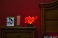 3D светильник "Два сердца со стрелой" с пультом+адаптер+батарейки (3ААА) 01-021