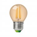 Мультипак Eurolamp "1+1" LED лампа филамент G45 5W E27 4000K (deco) MLP-LED-G45-05274(Amber)