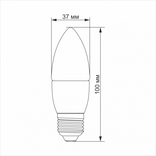 Світлодіодна LED лампа Titanum C37 6W E27 3000K TLС3706273