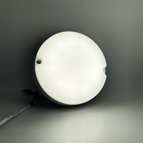 LED світильник Eurolamp накладний круглий ЖКГ G8 12W 5000K з датчиком руху LED-NLR-12/50(sensor)(G8)