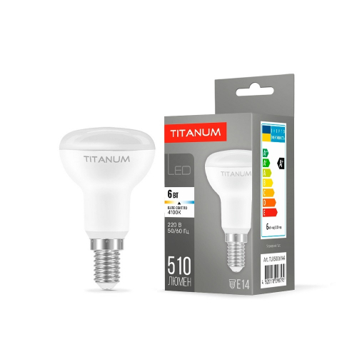 Світлодіодна LED лампа Titanum R50 6W E14 4100K TLR5006144