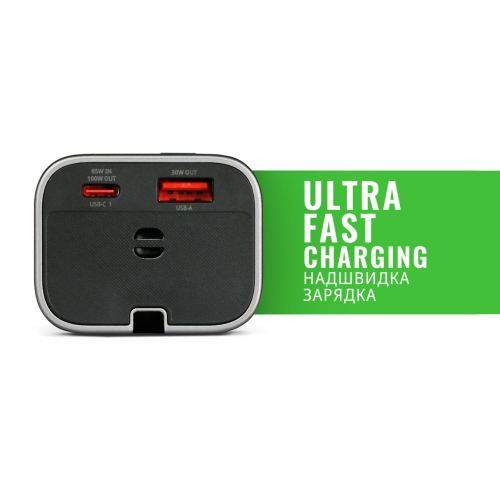 Портативний зарядний пристрій (повербанк) Videx 20000mAh 165W +Display VPB-366-G