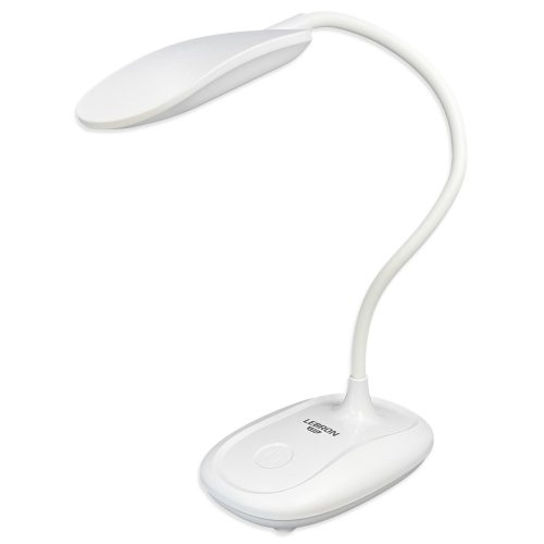 Настільна LED лампа акумуляторна Lebron L-TL-7706WH гнучка 5W 3000-6500K білий 15-13-50