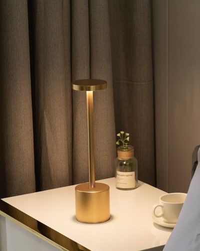 Настольная LED лампа аккумуляторная Kloodi 5W 2700K/4000K/6500K IP20 золото TA-5V UNO CCT GD