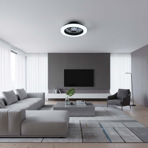 LED светильник накладной Goldlux Ghana с пультом 24W 3000K/4000K/6500K с вентилятором белый 341303