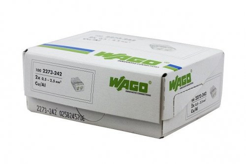 Клемма компактная Wago 2X2,5 с пастой Alu-Plus 2273-242