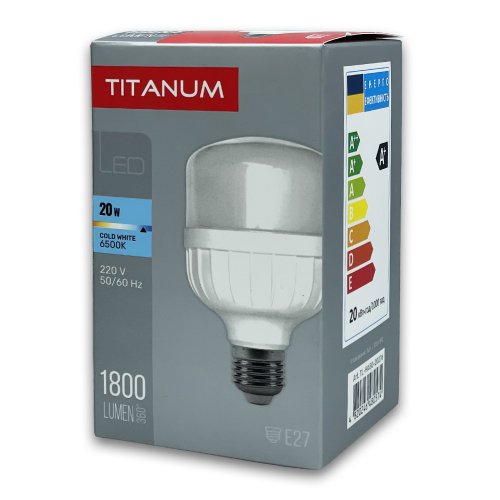 Світлодіодна LED лампа Titanum A80 20W E27 6500К TL-HA80-20276