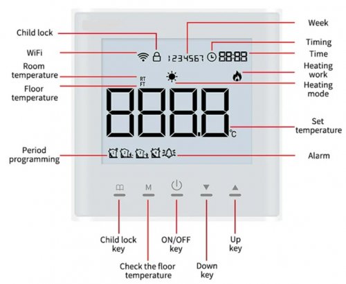 Wi-Fi терморегулятор 4Heat AE669DW 4HT.AE669DW.WF