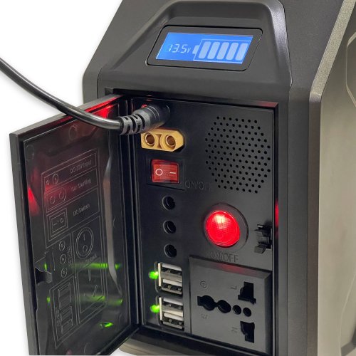 Портативна зарядна станція Velmax V-PPS-200sp 200W із сонячною панеллю 3×30W 31-10-02